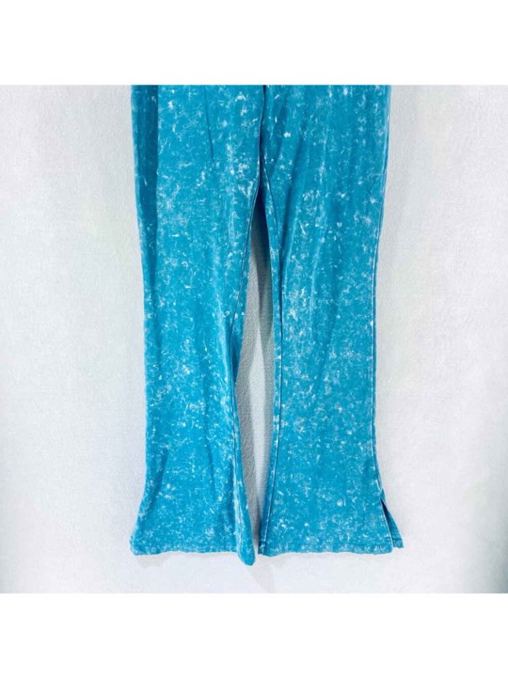 PINK Victoria Secret Sweatpants Womens M Blue Cotton Blend Tie Dye Ultra Flare - Picture 2 of 11